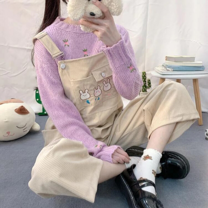 Khaki Bunny Overalls