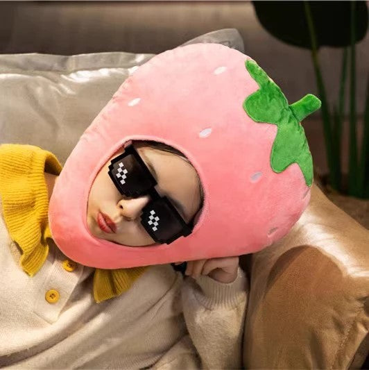 Funny Plush Strawberry Hat