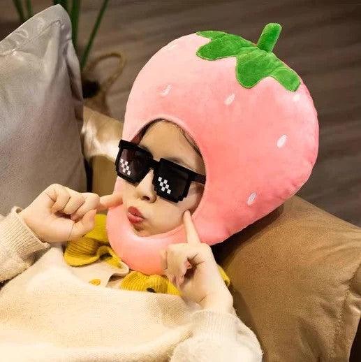 Funny Plush Strawberry Hat