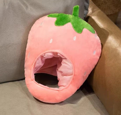 Funny Plush Strawberry Hat