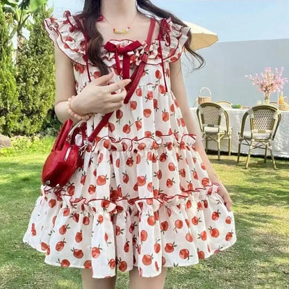 Fresh Apple Pattern Dress