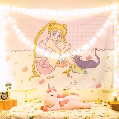 Fluffy Sailor Moon Wall Rug