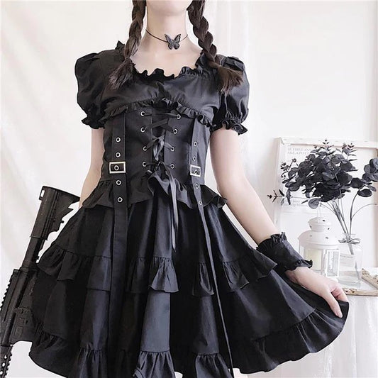 Presentyll Black Gothic Dress