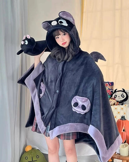 Kawaii Bat Poncho Cape