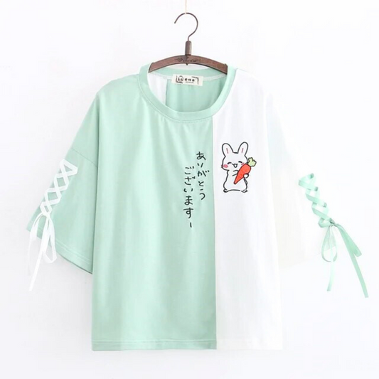 Japanese Style Cute Rabbit T-shirt