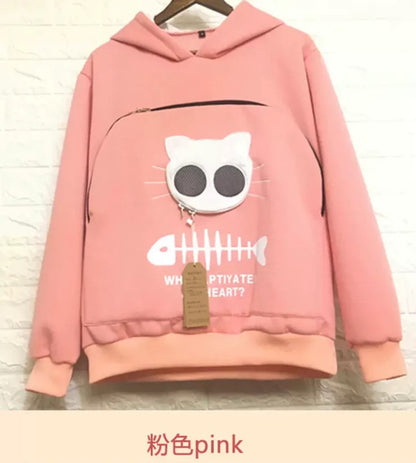 Pink Cute Cat Hoddie