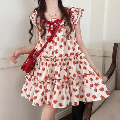 Fresh Apple Pattern Dress