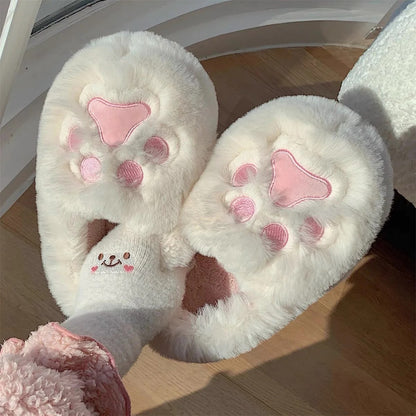 Rigid Sole Cat's Paw Slipper