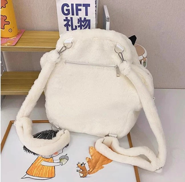 Cute Cat Paw Plush Backpack