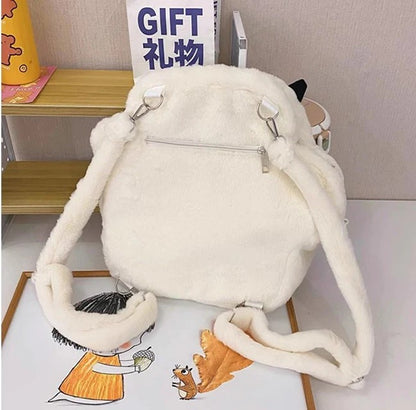 Cute Cat Paw Plush Backpack