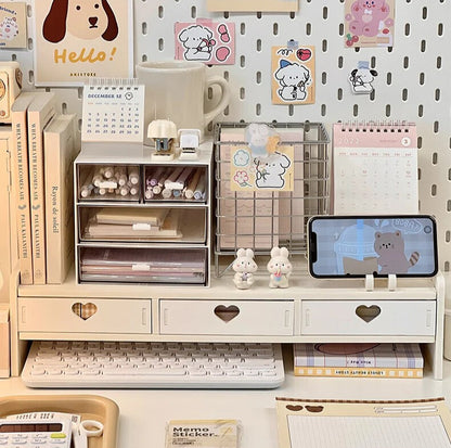 Kawaii Hearts Mini Desktop Drawers