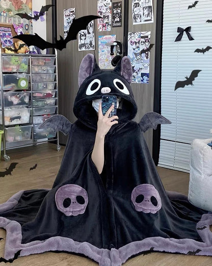 Kawaii Bat Poncho Cape