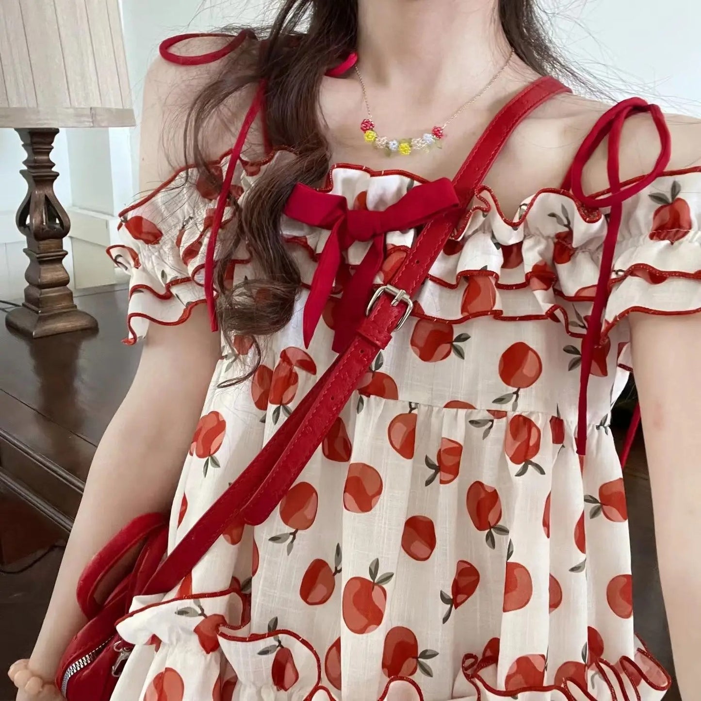 Fresh Apple Pattern Dress