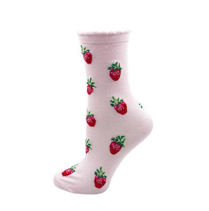 Kawaii Sweet Milk Strawberry Socks