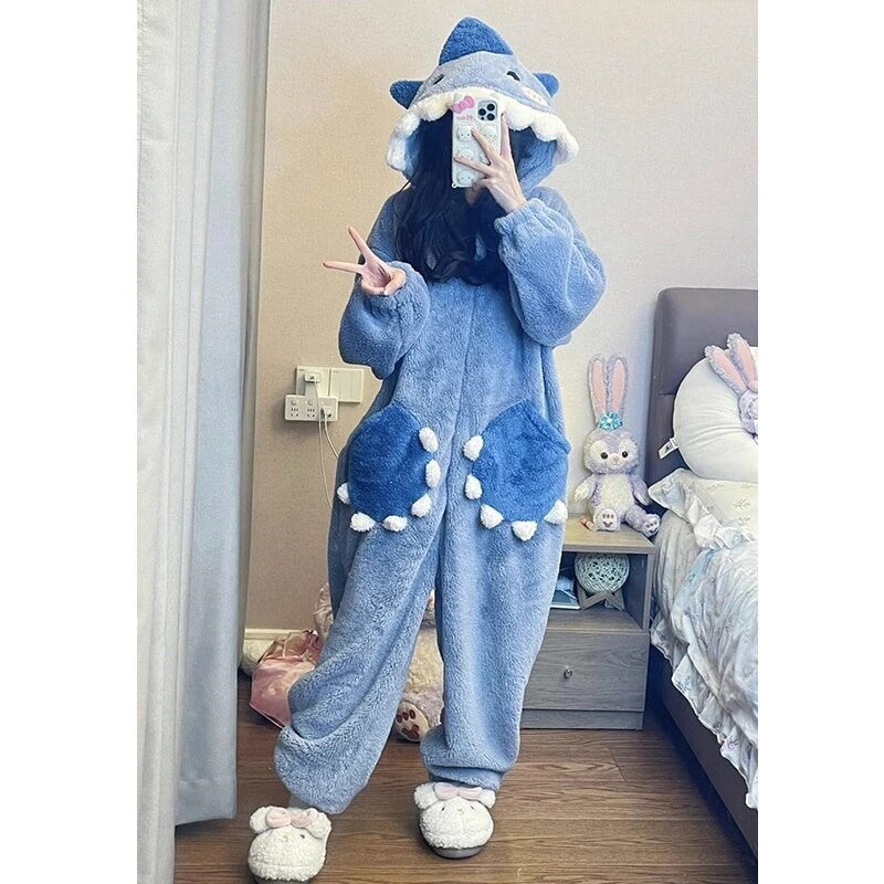 Cute Shark Onesie with Hood