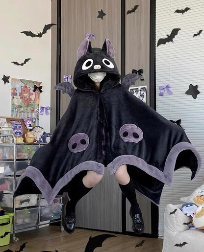 Kawaii Bat Poncho Cape