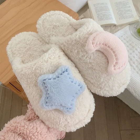 Star and Moon Kawaii Bedroom Slippers