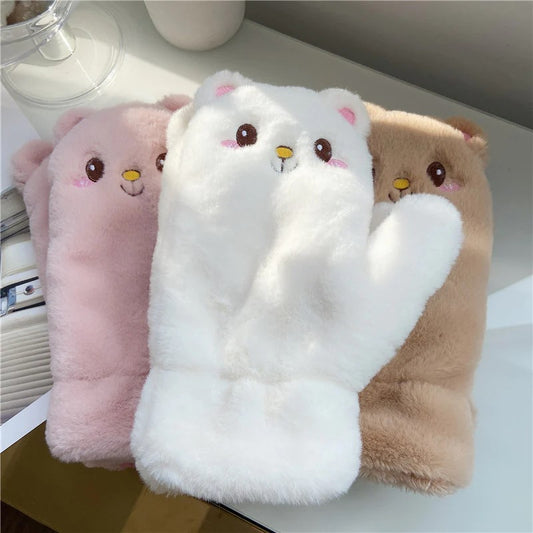 Cute Cat Plush Gloves