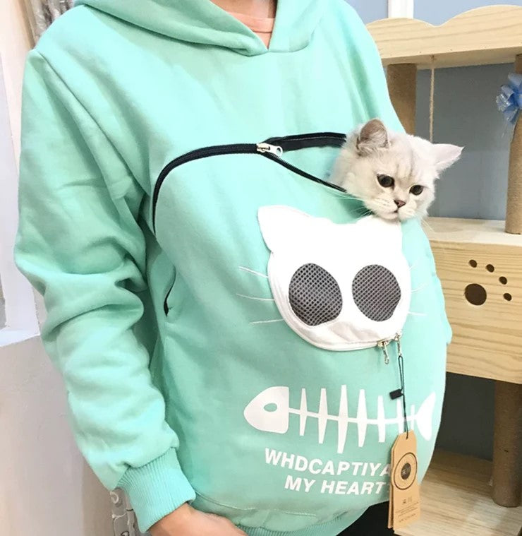 Green Cute Cat Hoddie