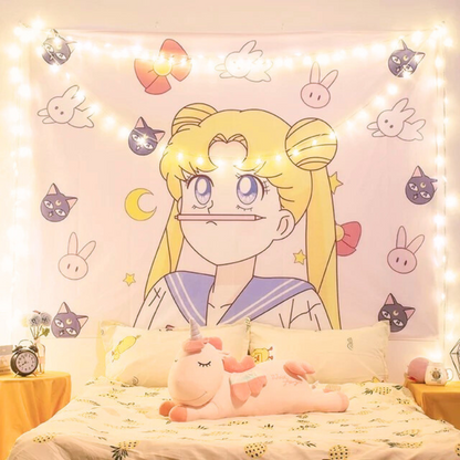 Fluffy Sailor Moon Wall Rug