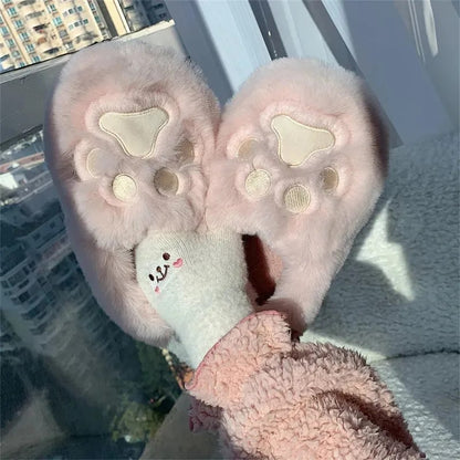 Rigid Sole Cat's Paw Slipper