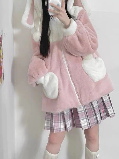 Jacket with cute bunny ears