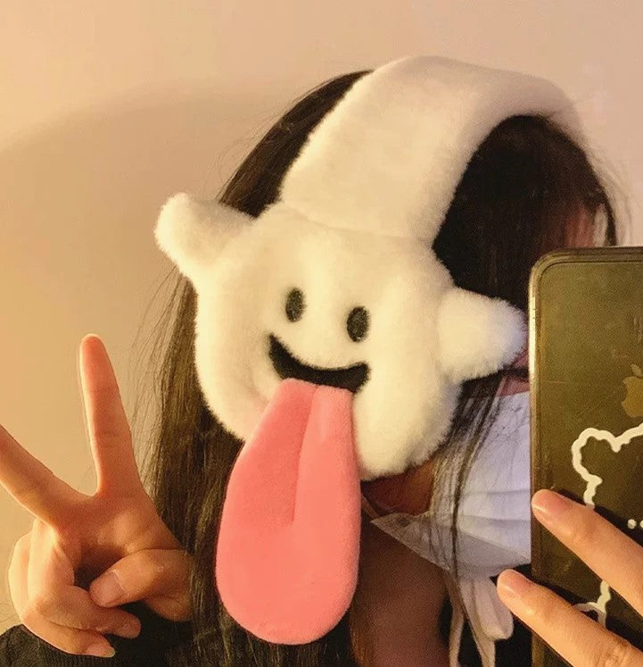 White Funny Earmuff