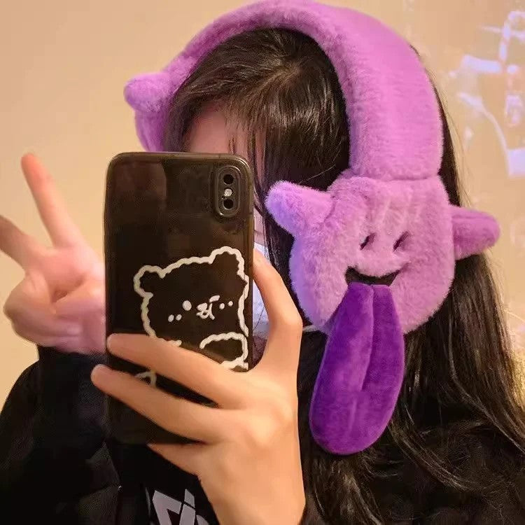 Purple Funny Earmuff