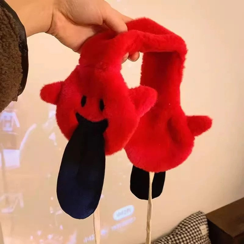 Red Funny Earmuff