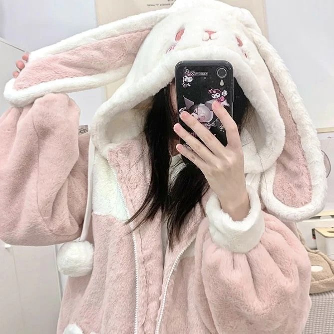 Jacket with cute bunny ears