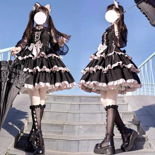 Layered Black Lolita Dress