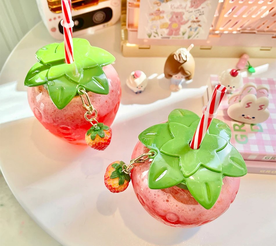 Kawaii Strawberry Water Bottle