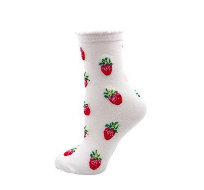 Kawaii Sweet Milk Strawberry Socks