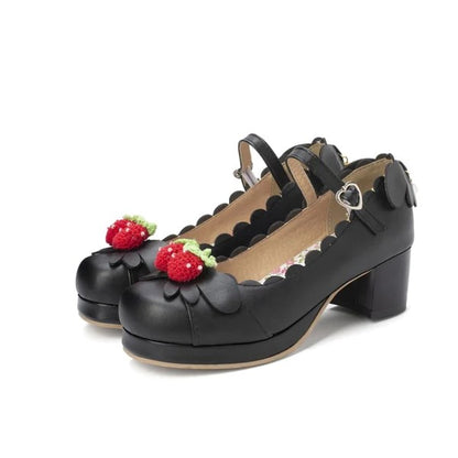 Strawberry Sweet Mary Janes Shoes