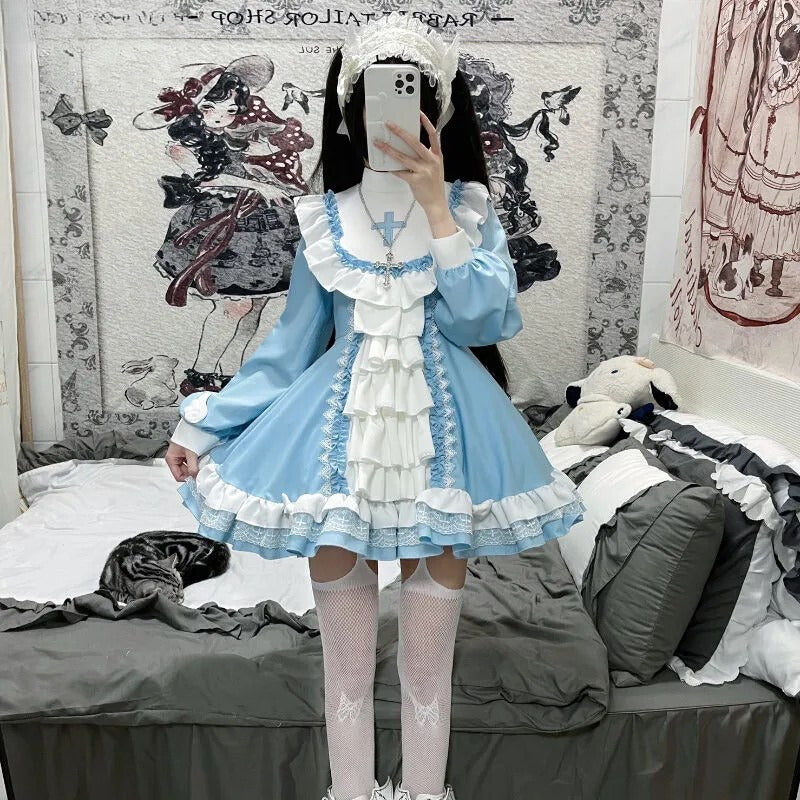 Harajuku dress with half ruffle