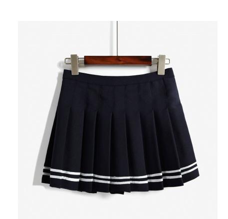 Women Gothic Skirt Black Pleated