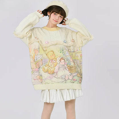 Kawaii Printed Sweater/Coat