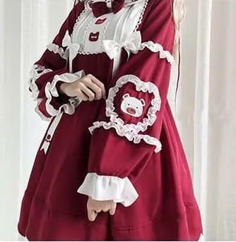 Long Sleeve Red Lolita Dress