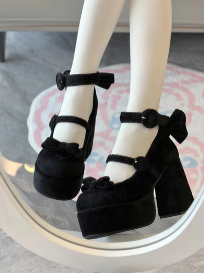 ♡ Cute Doll ♡ - Velvet High Heels