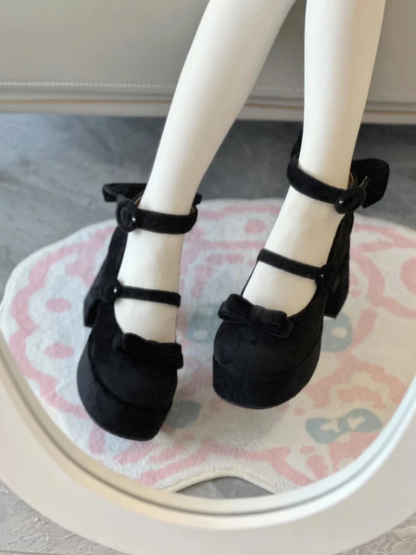 ♡ Cute Doll ♡ - Velvet High Heels