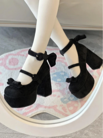 ♡ Cute Doll ♡ - Velvet High Heels