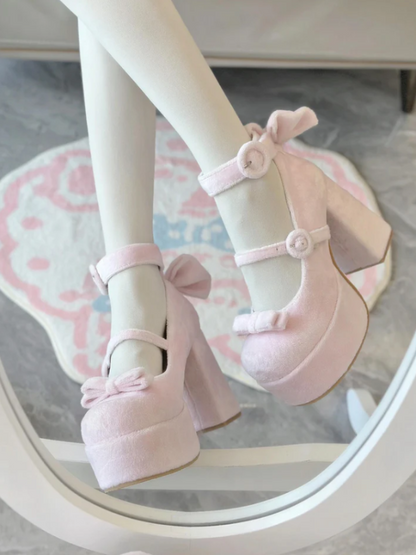 ♡ Cute Doll ♡ - Velvet High Heels