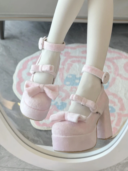 ♡ Cute Doll ♡ - Velvet High Heels