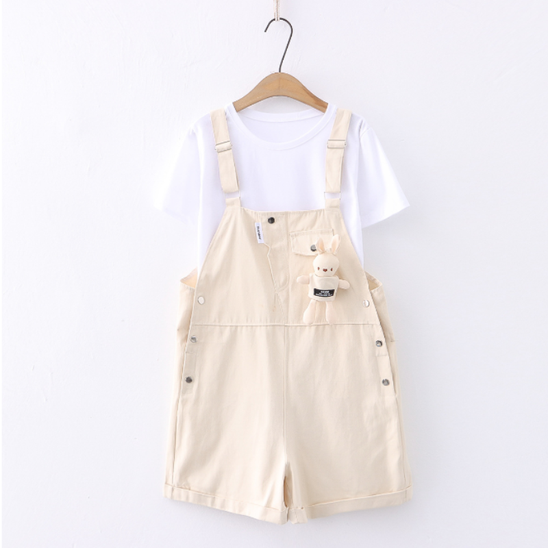 Cute T-Shirt Overalls Set