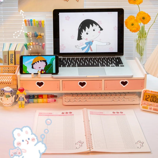 Kawaii Hearts Mini Desktop Drawers