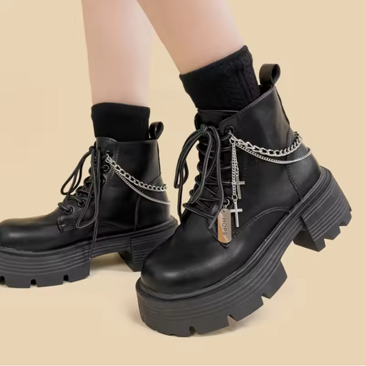 Gothic Kawaii Black Boots
