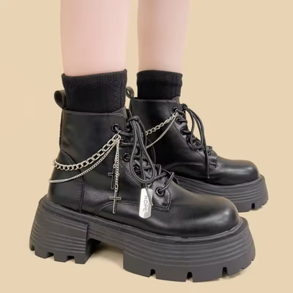 Gothic Kawaii Black Boots