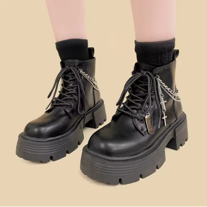 Gothic Kawaii Black Boots