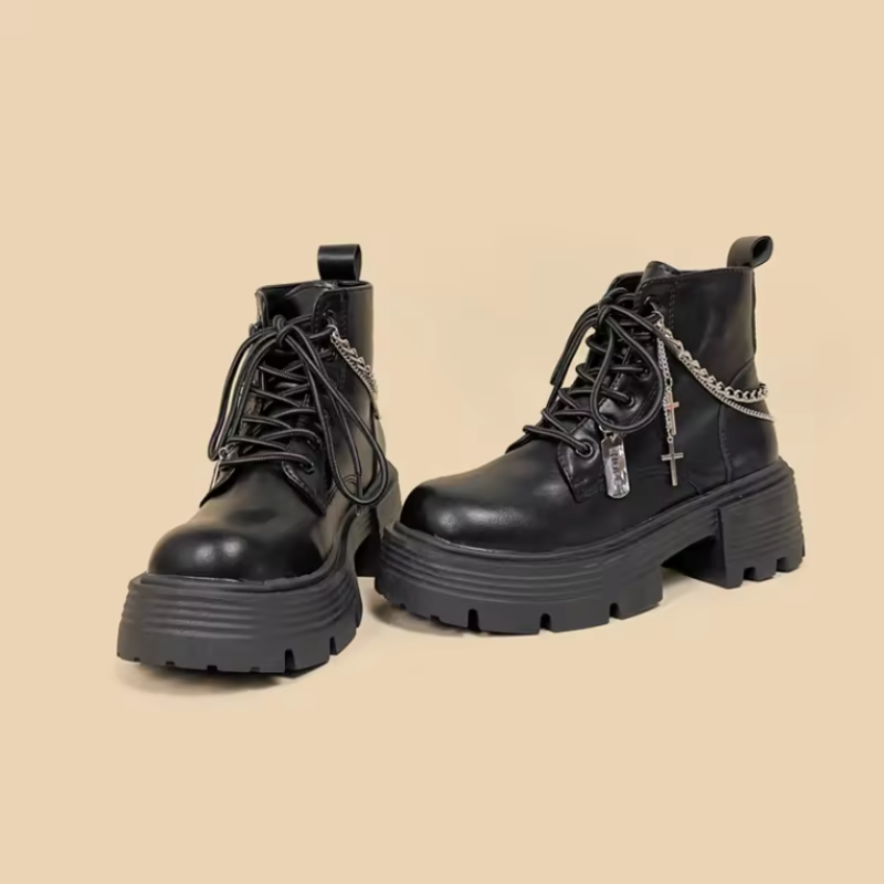 Gothic Kawaii Black Boots