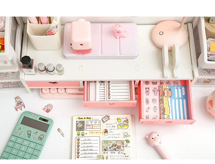 Kawaii Hearts Mini Desktop Drawers